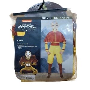 Avatar Aang Costume NEW W/ Mask Jumpsuit Belt Nickelodeon Kids XL Boys Youth